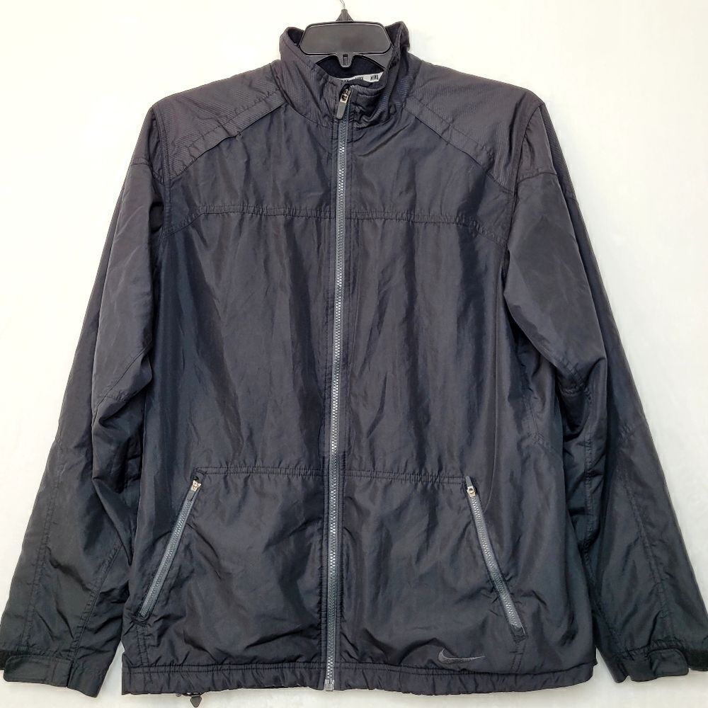 Nike Black Windbreaker Jacket Size Large